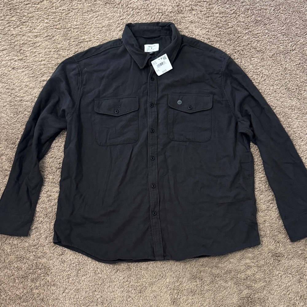 American Eagle Outfitters Charcoal Button-Up Shirt